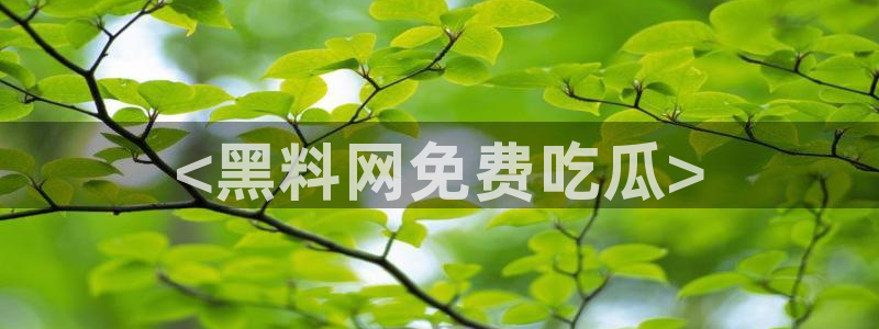 51吃瓜网热门大瓜：<黑料网免费吃瓜>