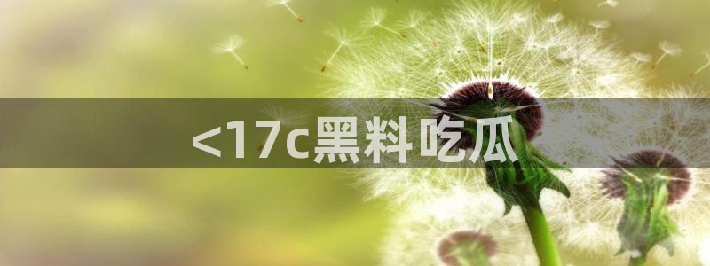 吃瓜网 今日吃瓜 热门大瓜：<17c黑料吃瓜